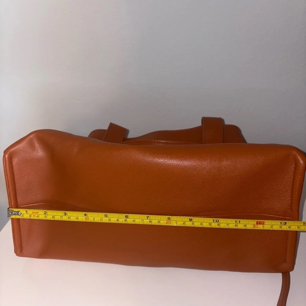 Faux Leather Work Tote Handbag - Picture 7 of 17